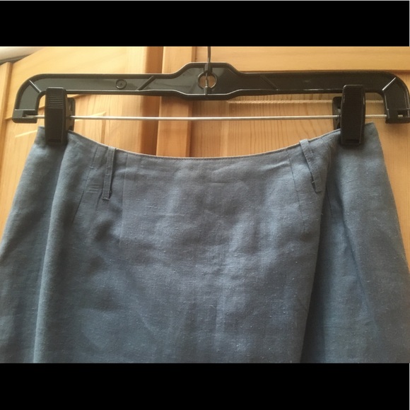 Kenzo, Blue Linen Skirt, Size 2 - Picture 5 of 5